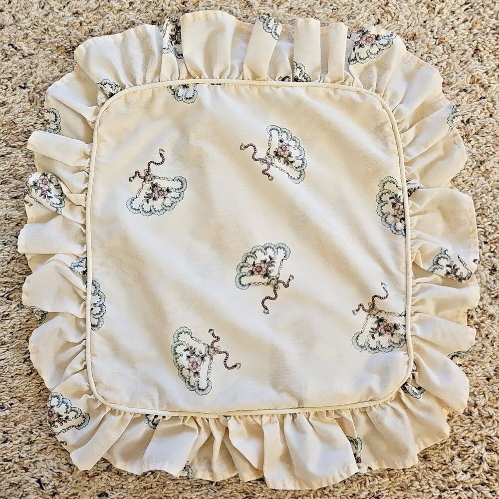 Louis Nicole Pompadour Decorative Bed Pillow Cover Victorian Romance Boudoir 80s